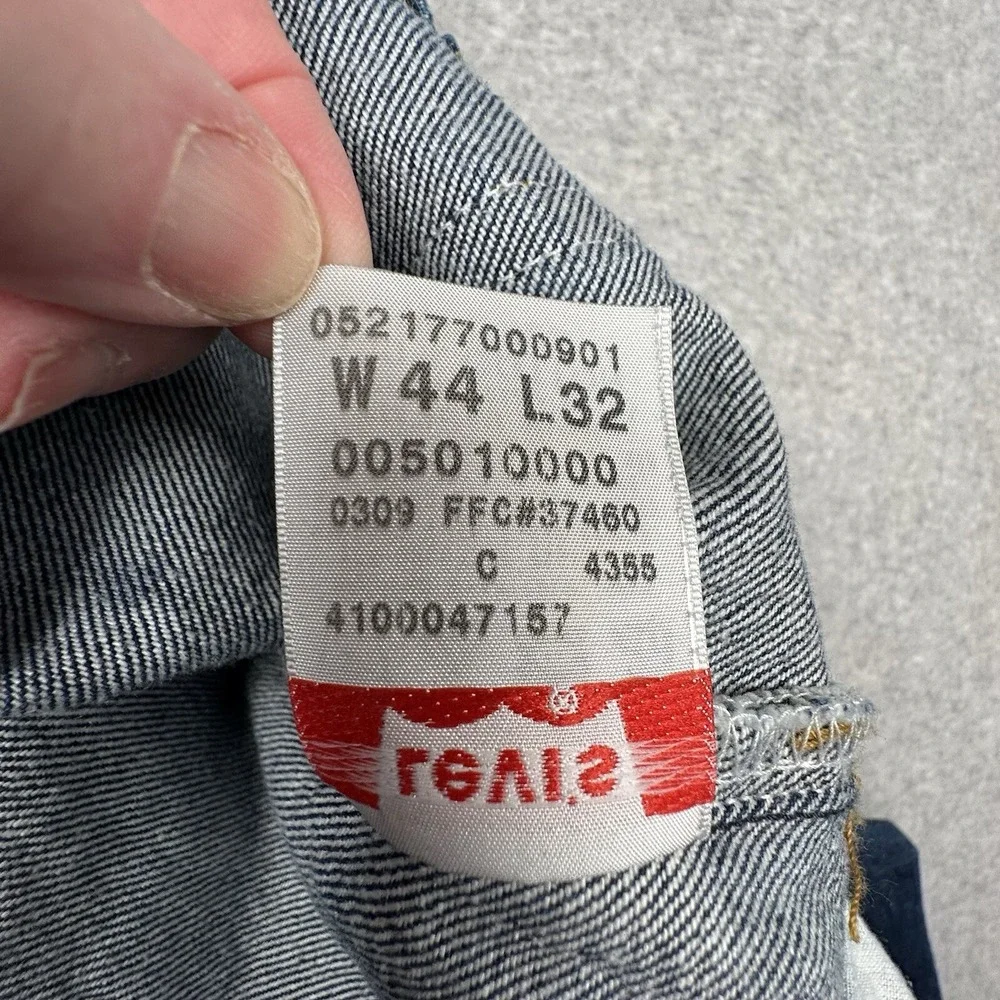 Levis Original 501 Jeans Mens‎ 40x29 Button Fly Blue Denim Straight Leg Y2K 2009
